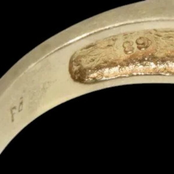 Retro Vintage Emerald & Diamond Cocktail Ring May Birthstone - Picture 6 of 7